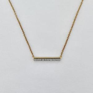 Pendants: Diamond 9ct Gold Necklace