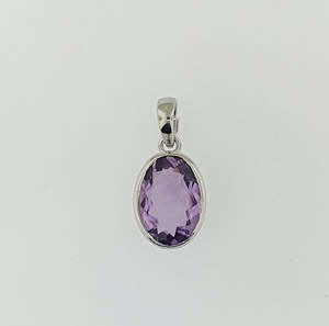 Amethyst Sterling Silver Pendant