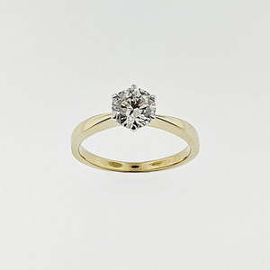 Rings: Lab Grown Diamond 9ct Yellow and White Gold Ring
