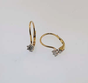 Earrings: Diamond 9ct Yellow Gold Earrings