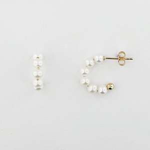 Pearl Jewellery: Freshwater Pearl 9ct Yellow Gold Earrings