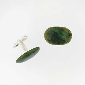 Cufflinks Tie Clips: Greenstone Cufflinks