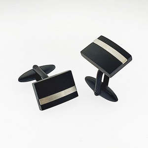 Cufflinks Tie Clips: Stainless Steel Cufflinks