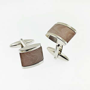 Cufflinks Tie Clips: Stainless Steel Cats Eye Cufflinks