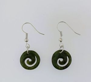 Kiwiana Jewellery: Greenstone Drop Earrings
