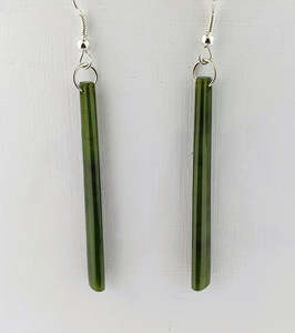 Kiwiana Jewellery: Greenstone Pole Earrings