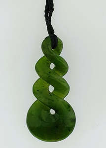 Greenstone Triple Twist Pendant