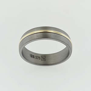 Tantalum & 9ct Yellow Gold Ring