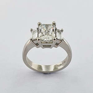 Engagement Rings: Platinum & Three Stone Diamond Ring