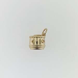 Paddling 9ct Yellow Gold Drum Charm