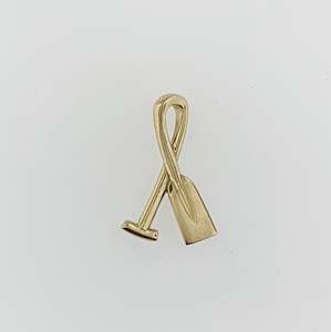 Paddling Jewellery: Paddling 9ct Yellow Gold Ribbon Paddle Pendant