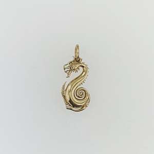 Paddling Jewellery: Paddling 9ct Yellow Gold Dragon Charm