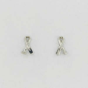 Paddling Jewellery: Paddling Sterling Silver Ribbon Paddle Stud Earrings
