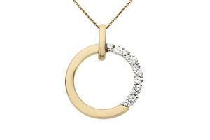 Diamond 9ct Yellow Gold Pendant