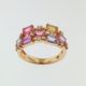Multi-Coloured Sapphire 18ct Rose Gold Ring