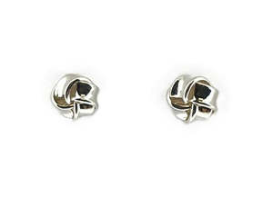 Earrings: Sterling Silver Knot Stud Earrings