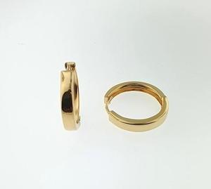 Bonded 9ct Yellow Gold & Silver Huggie Earrings