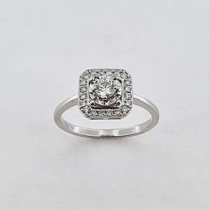 Diamond 18ct Gold Halo Ring