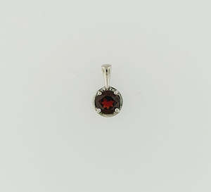 Garnet Sterling Silver Pendant