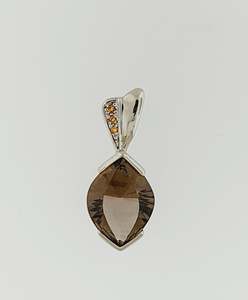 Smokey Quartz Sterling Silver Pendant