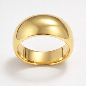 9ct Yellow Gold Wide Dome Ring