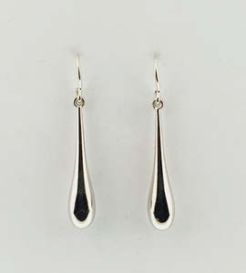 Earrings: Teardrop Sterling Silver Drop Earrings