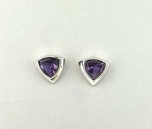 Earrings: Amethyst Sterling Silver Earrings