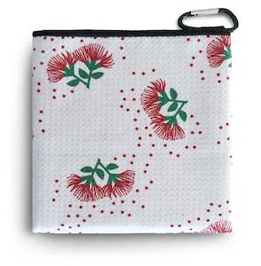 Golf Towels: Pōhutukawa Microfibre Waffle Towel