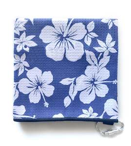 White Flowers Microfibre Waffle Towel