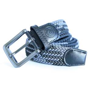 Black & Grey Woven Belt