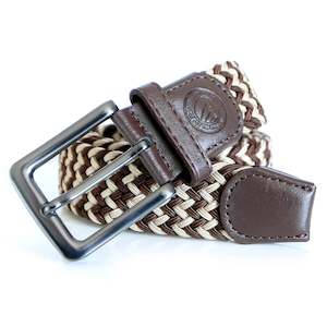 Brown & Khaki Woven Belt