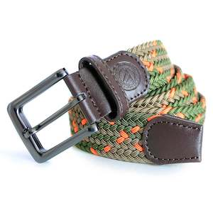Belts: Green & Orange Woven Belt