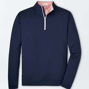 Jumpers: Peter Millar 1/4 zip Navy