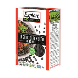 Noodles Pasta: Explore Cuisine - Organic Black Bean Spaghetti / 200g