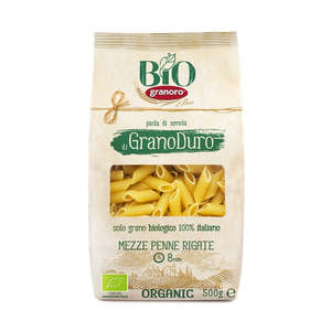 Noodles Pasta: Bio Granoro | Mezze Penne Rigate 106B Pasta  / 500g