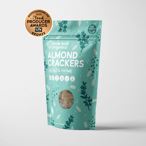 Crackers: Little Bird - Crackers - Sea Salt & Thyme - Flax & Almond / 100g