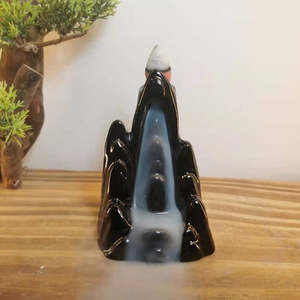 Mountain Backflow Incense Burner / Black
