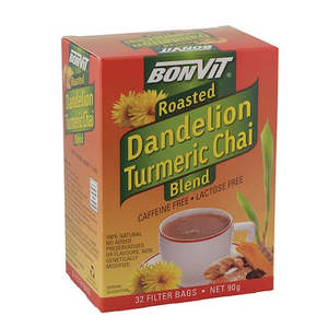 Coffee Alternative: Bonvit | Roasted Dandelion Turmeric Chai Blend Filter Bags / 32s