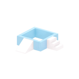 Build A Package: Square Ball Pit (Medium) Blue and White