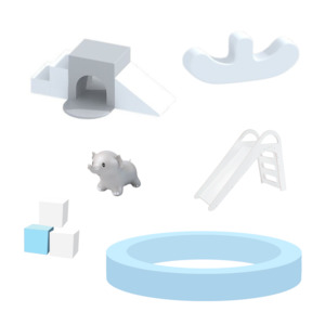Luxury Soft Play: Explorer Playtime Package - Blue, Grey & White