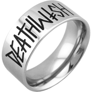 Jewellery: Deathwish Band Ring / Silver