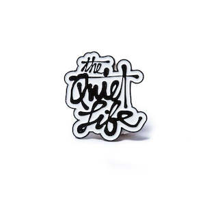 Pins Patches: The Quiet Life Cody Script Lapel Pin