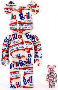 Medicom Toy Be@rbrick Andy Warhol Brillo 100% & 400% Set