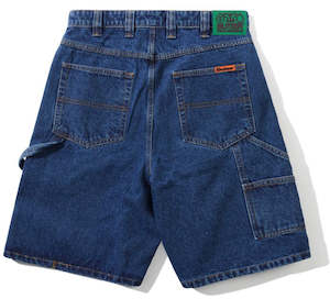 Mens Shorts: Butter Goods Weather Gear Denim Shorts / Repaired Indigo