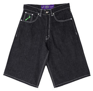 Always Do What You Should Do Relaxed Unisex Denim Shorts / Pocket Print