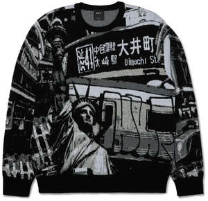 Hoodies Crew Sweatshirts: Huf Commuter Sweater / Black