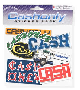 Cash Only Drop 15 Sticker 7 Pack
