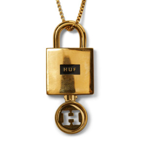 Jewellery: Huf Lock & Key Pendant / Gold
