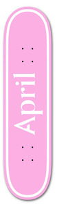 April: April OG Logo Deck 8.0" / White / Pink