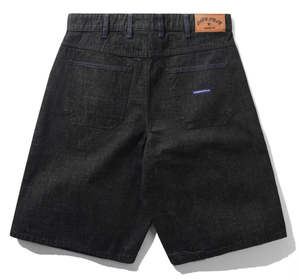Cash Only Break Denim Shorts / Streaky Black